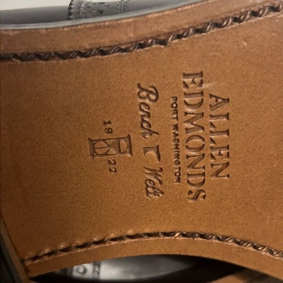 🔥🔥 ALLEN EDMONDS "Strand" Cap-Toe Oxford Dress Shoes Size 9.5 B - Carbon Gray - Picture 14 of 16